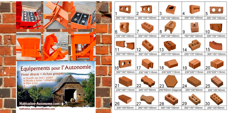 Moules briques comprime